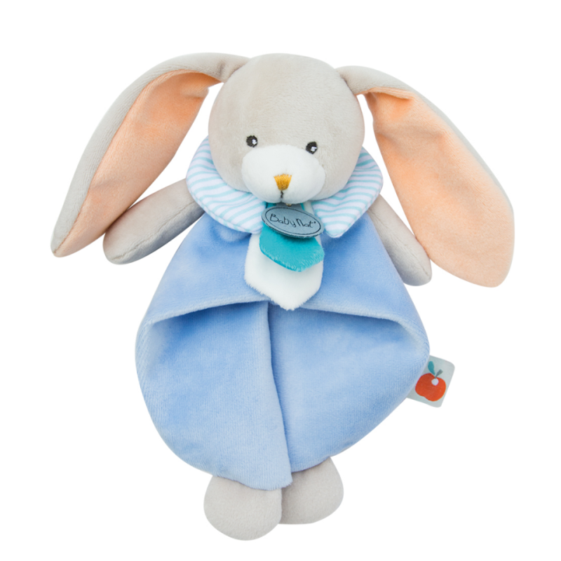 Pom lapin plat lapin bleu orange 